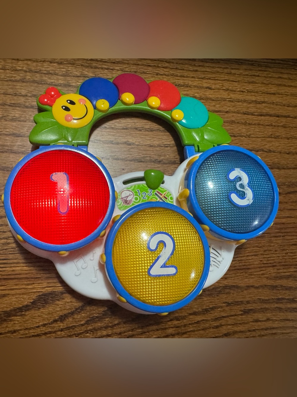 Interactive Numbered Drum Toy - Red, Yellow, Blue